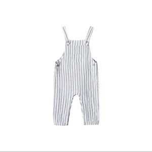 Rylee & Cru Stripped Washed Denim Baby Overalls